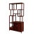 2020s Chinese Light Brown Stain Treasure Display Curio Cabinet Room Divider Cs7285 For Sale - Image 5 of 6