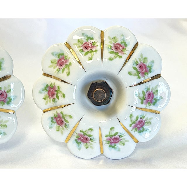 Ceramic Vintage Victorian Style Porcelain Curtain Tiebacks- a Pair For Sale - Image 7 of 12