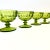 Mid 20th Century Mid Century Modern Indiana Glass Green Coupe Glasses - Set of 6 For Sale - Image 9 of 10