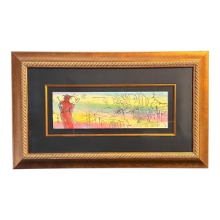 Peter Max Untitled Original Watercolor on Paper For Sale