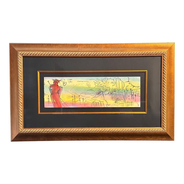 Peter Max Untitled Original Watercolor on Paper For Sale