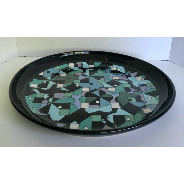 1977 Studio Pottery Plate Signed Jeniye For Sale - Image 4 of 8