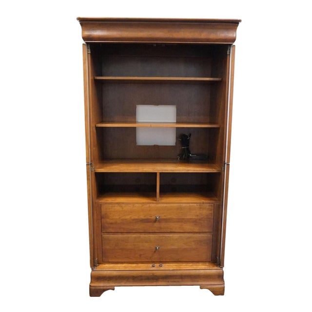 Durham Furniture Chambord Collection Solid Cherry Contemporary Traditional Style 41" Armoire 975-160 For Sale - Image 4 of 14