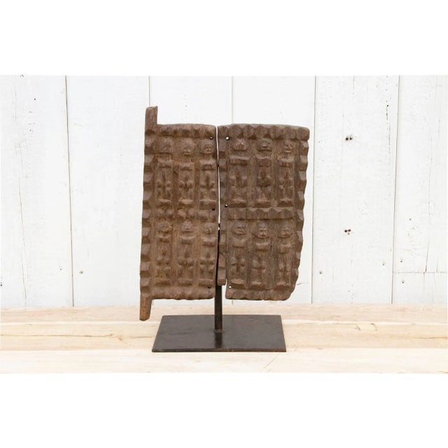 Modern Ancient African Granary Door on Stand For Sale - Image 3 of 9