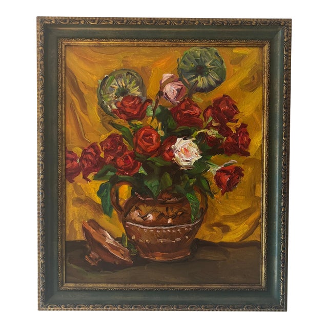 2000s Oil on Canvas Still Life Painting by Liviu Hancu Framed For Sale