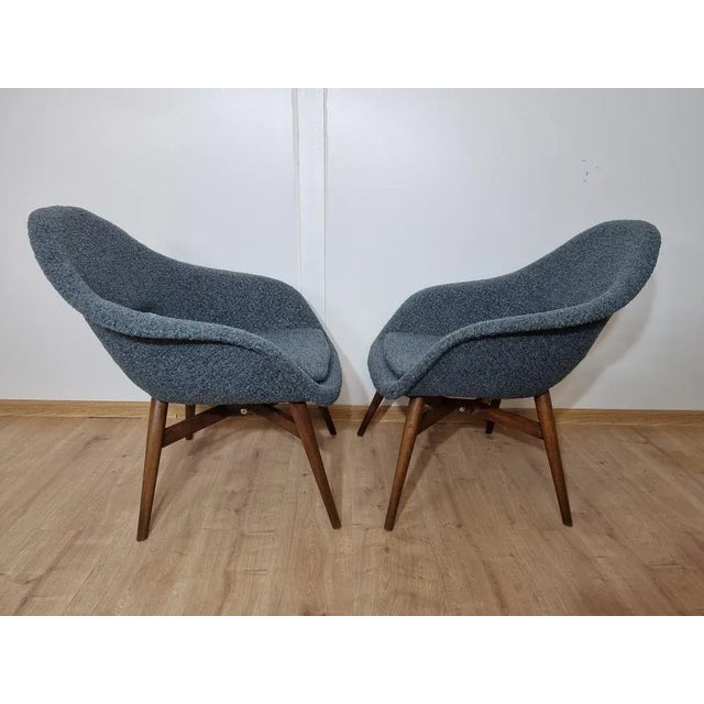 Mid-Century Modern Set of Shell Armchairs by Miroslav Navratil For Sale - Image 3 of 9