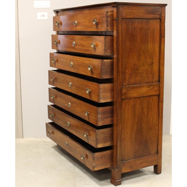 Empire Weekly Chest of Drawers in Walnut For Sale - Image 5 of 14