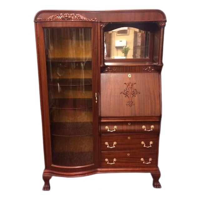 Antique Side by Side Secretary Desk, Victorian Furniture For Sale