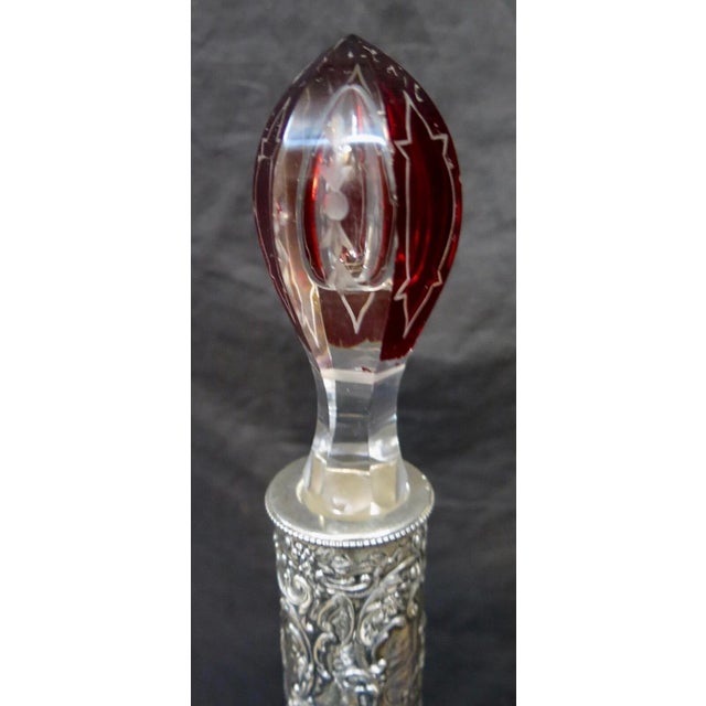 Vintage Early 20th Century Bohemian Decanter For Sale - Image 9 of 11