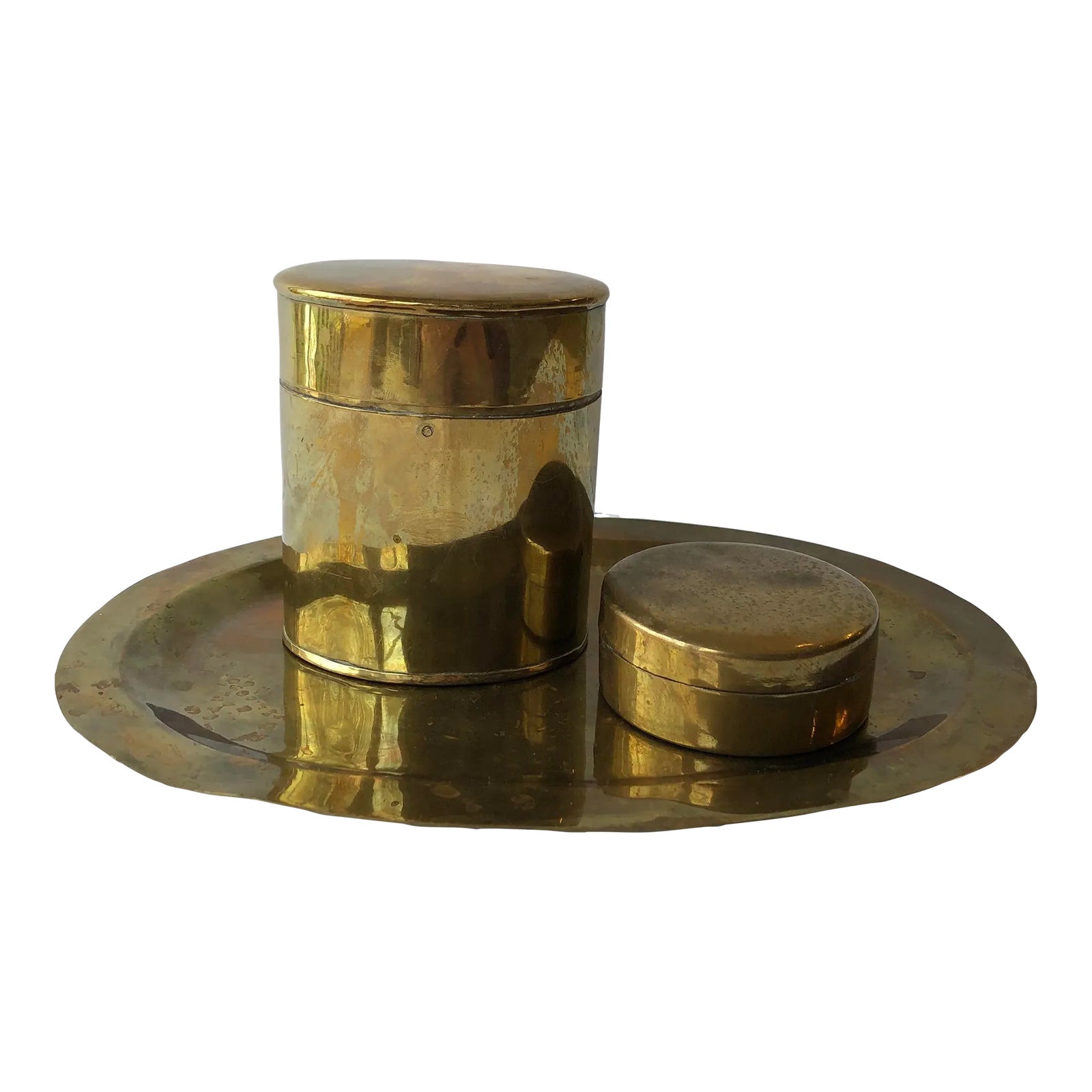 Vintage Brass Vanity Set, 3 Pieces Chairish