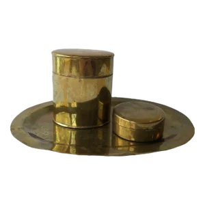 Vintage Brass Vanity Set, 3 Pieces
