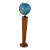 Mid-Century Modern World Globe Repogle World Horizon Series Lighted on Custom Pine Stand For Sale
