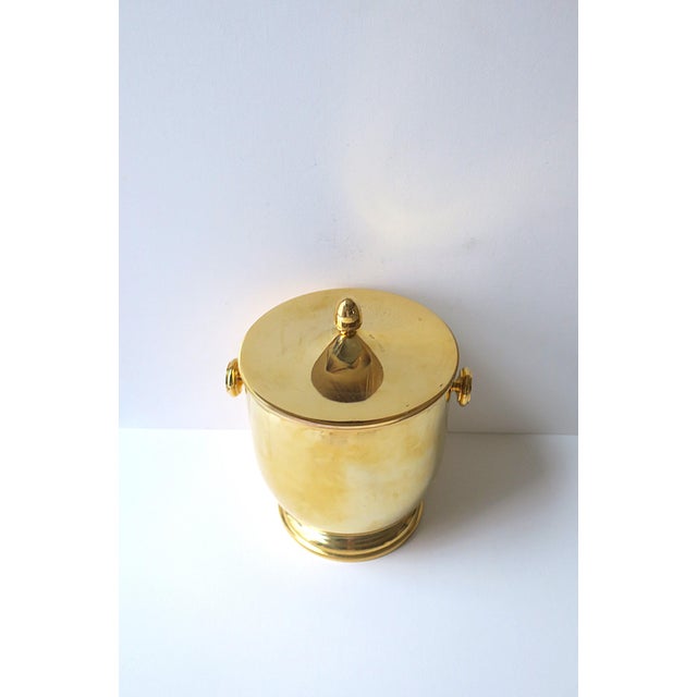 Italian Italian Gold Plated Ice Bucket Wine Cooler For Sale - Image 3 of 11