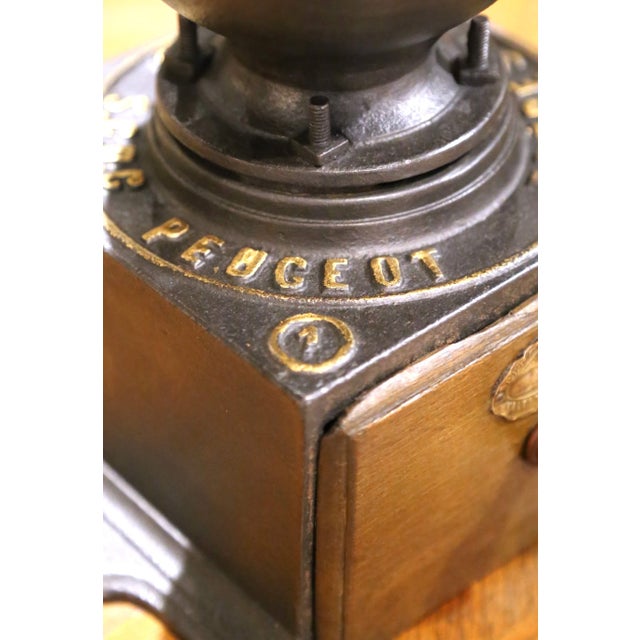 Early 20th Century French Peugeot Frères Cast Iron Coffee Grinder, Model A For Sale - Image 12 of 17