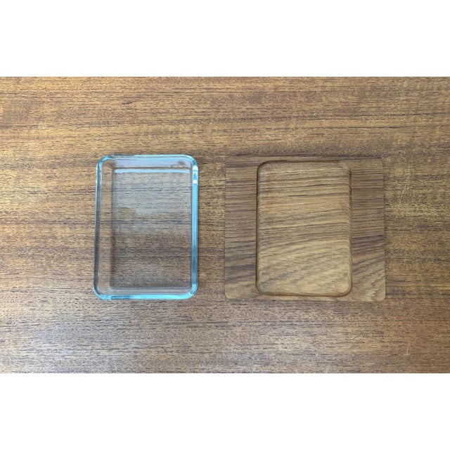 Mid-Century Danish Teak Tray with Glass, 1960s, Set of 2 For Sale - Image 10 of 14