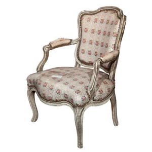 Jansen French Painted Louis XIV Style Armchair
