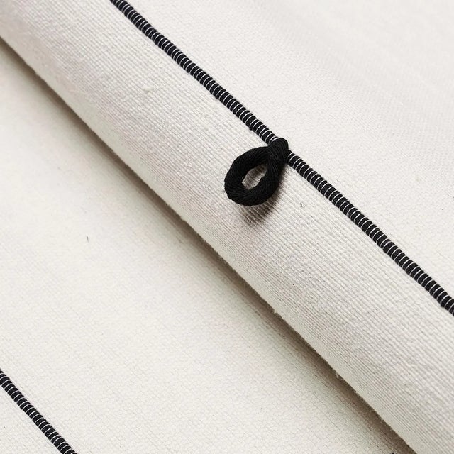 Sample - Schumacher Globo Knotted Hand Woven Fabric in Black For Sale