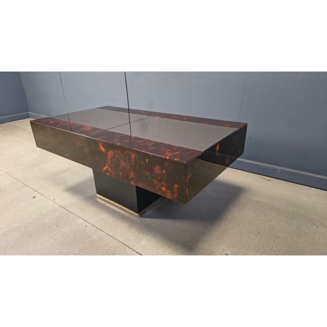 Jean Claude Mahey Vintage Hidden Bar Coffee Table from Eric Maville and Jean Claude Mahey, 1970s For Sale - Image 4 of 9