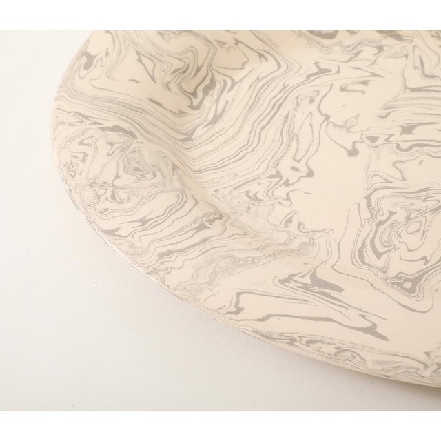 Vintage Marbleized Platter II For Sale In New York - Image 6 of 7