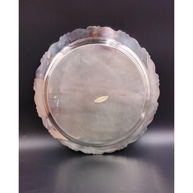 Wm a Rogers Oneida Du Maurier Serving Tray Platter Silver Plate Rose W/ Box MCM For Sale - Image 6 of 9