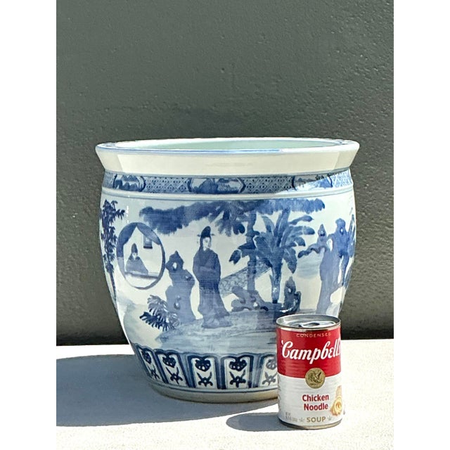 White Vintage Asian Chinoiserie Figural Planter For Sale - Image 8 of 12