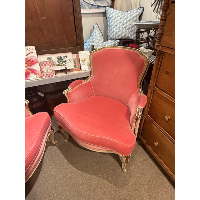 Late 19th Century A Pair, French Provincial Bergere Chairs For Sale - Image 4 of 9