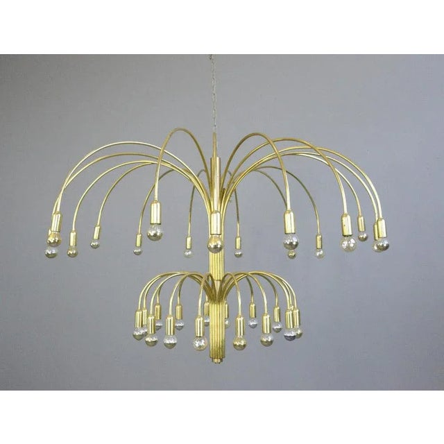 Metal Large Mid-Century Ballroom Chandelier For Sale - Image 7 of 11