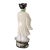 Ceramic Chinese Laughing Lady Holding Basket Statue Figurine For Sale - Image 7 of 11
