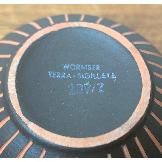 Mid-Century German Wormser Terra-Sigillata Pottery Vase, 1960s For Sale - Image 14 of 17