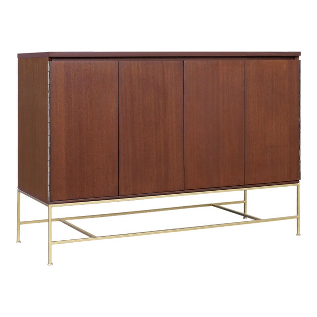 1950s Vintage "Irwin Collection" Mahogany and Brass Credenza by Paul McCobb For Sale