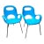 Y2k Karim Rashid Turquoise Oh Chairs - a Pair For Sale