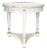Vintage Neoclassical Round Faux Marble Side Table For Sale