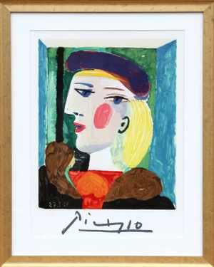 1980s "Femme Profile" (Marie-Therese Walter) Lithograph After Pablo Picasso