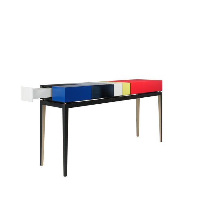 Blue Proportion II Console Table by Malabar For Sale - Image 8 of 17