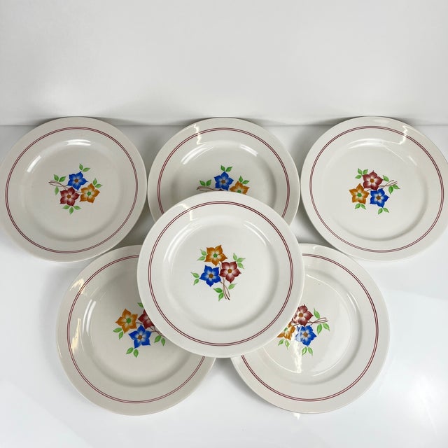 Vintage The Beehive Dinner Plates from Moulins Des Loups, 1950s, Set of 6 For Sale - Image 6 of 6