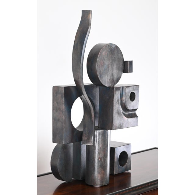 Signed Eugene Perry Stainless Steel Art Sculpture, 2018 For Sale - Image 4 of 11