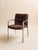 This pair of armchairs combines tubular chrome frames with upholstered wool brown seats and backs, accented by striking...