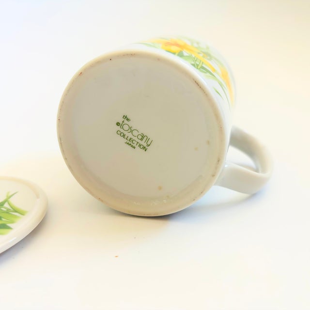 Ceramic Lidded Lily Mug - Toscany Collection Japan For Sale - Image 7 of 8