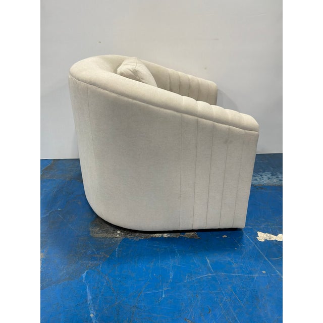 Gray Caracole Large Modern Channeled Chair For Sale - Image 8 of 9
