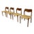 Mid 20th Century Neils O Moller Style Scandinavian Modern Model 71 Upholstered Seat Teak Dining Chairs- Set of 4 For Sale