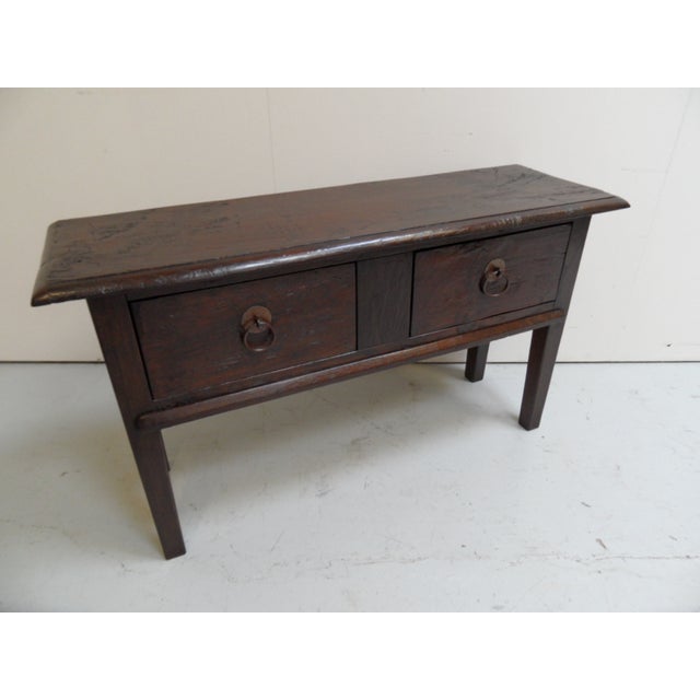 Antique Oak Spanish Sidetable For Sale - Image 12 of 14