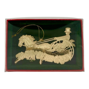 1990s Tavern on the Green Nyc Restaurant Gold Brass Holiday Ornament