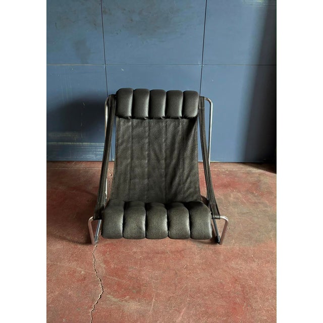 1970s Chrome and Leather Chaise Longue by Corsini & Wiskemann for Cinova, 1970s For Sale - Image 5 of 5