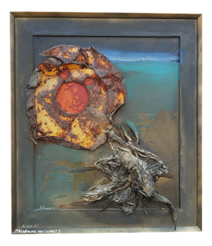 Mario Salmaso, Vergogna dell'Uomo Golfo, 1991, Oil Painting, Framed