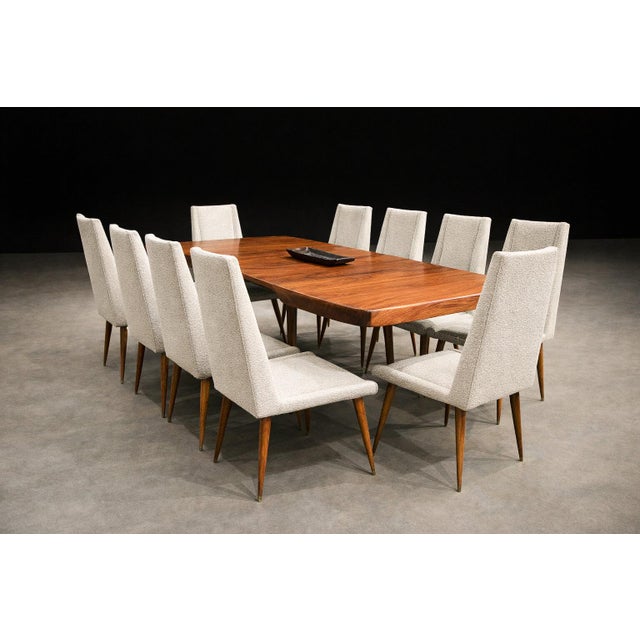 Designed in the 1950s by Carlo Hauner and Martin Eisler, this rare 3-in-1 extendable dining table exemplifies the...