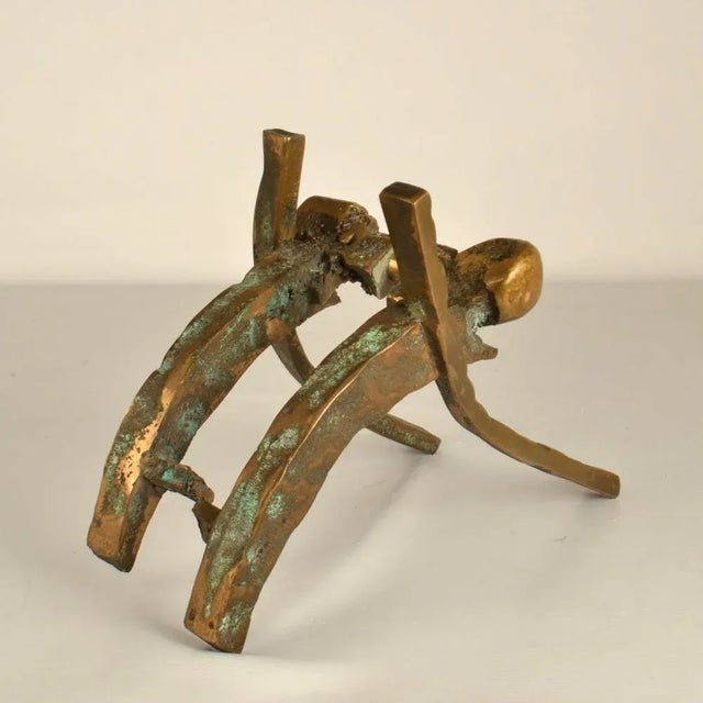Brutalist Art Door Handles in Bronze, 1970s For Sale - Image 4 of 11