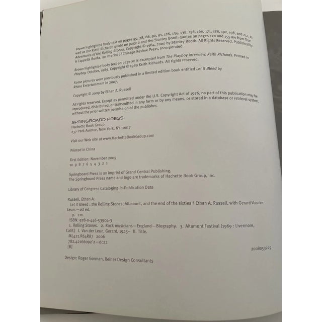 Let It Bleed the Rolling Stones Altamont, and the End of the Sixties Book For Sale - Image 11 of 11