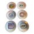 1970s French Provincial Earthenware Cheese Plate Service by Saint Amand - Set of 6 For Sale