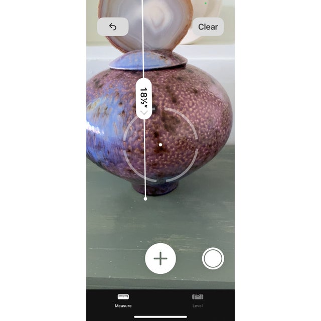 1980s Mark Hines Raku Lidded Pottery Vessel For Sale - Image 14 of 18