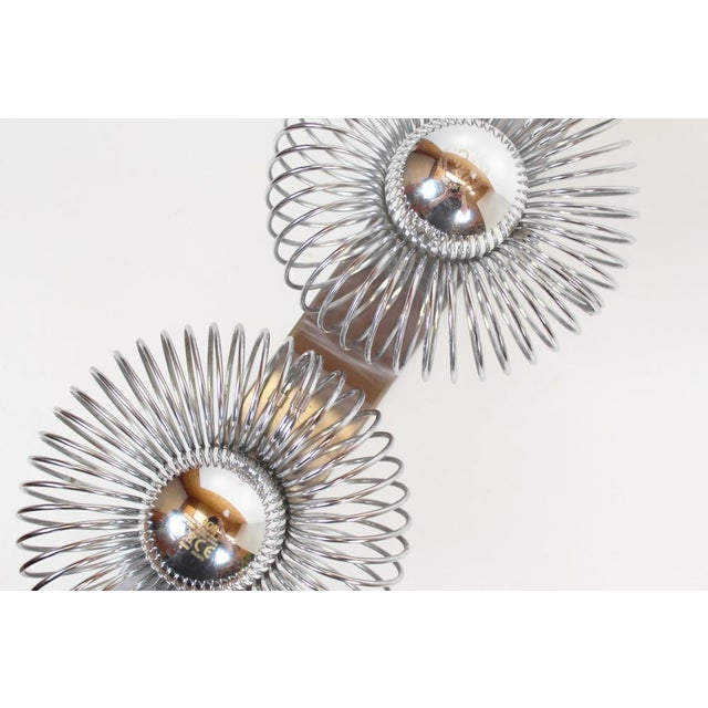 Metal Vintage Spring Wall Lamp by Philippe Rougier for Oxar, 1970s For Sale - Image 7 of 10